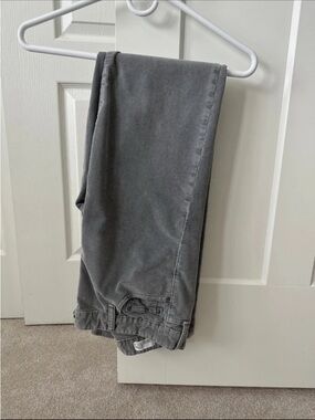 Gray Corduroy Pants - Classic Straight Fit